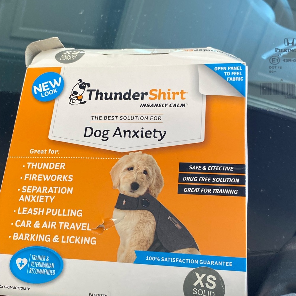Thundershirt Dog Anxiety Jacket - Gray and Orange